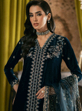 Meraki By Seran Embroidered Velvet Unstitched 3 Piece Suit - SE23MV 04 SAREENA